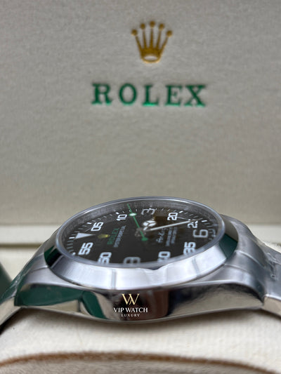 ROLEX AIR KING OYSTER GREEN LOGO WITH OYSTER STEEL