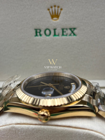 PRESIDENT DAY-DATE 18K WATCH BLACK ONYX DIAL