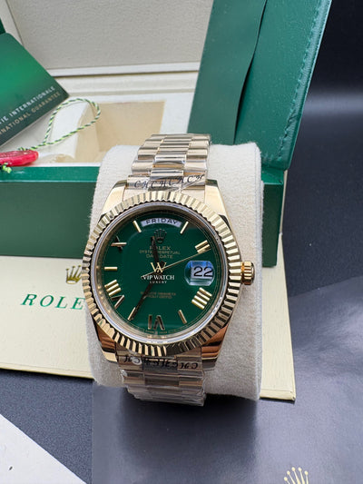 DAY-DATE II 40 MM OYSTER GREEN DIAL STICK MARKERS