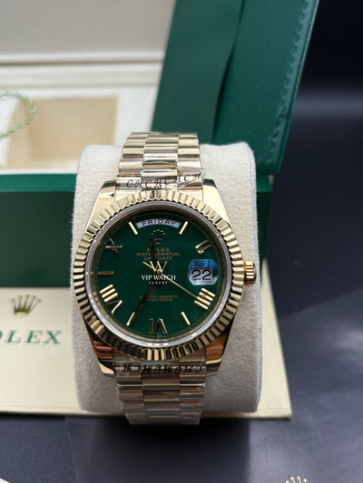 DAY-DATE II 40 MM OYSTER GREEN DIAL STICK MARKERS