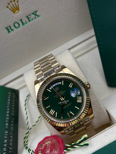 DAY-DATE II 40 MM OYSTER GREEN DIAL STICK MARKERS