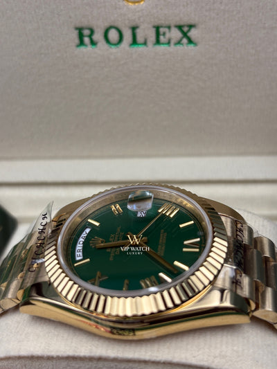 DAY-DATE II 40 MM OYSTER GREEN DIAL STICK MARKERS