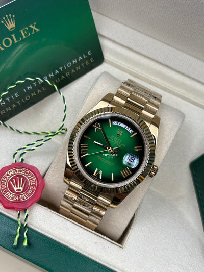 Day-Date Yellow Gold Green Dial President 2025