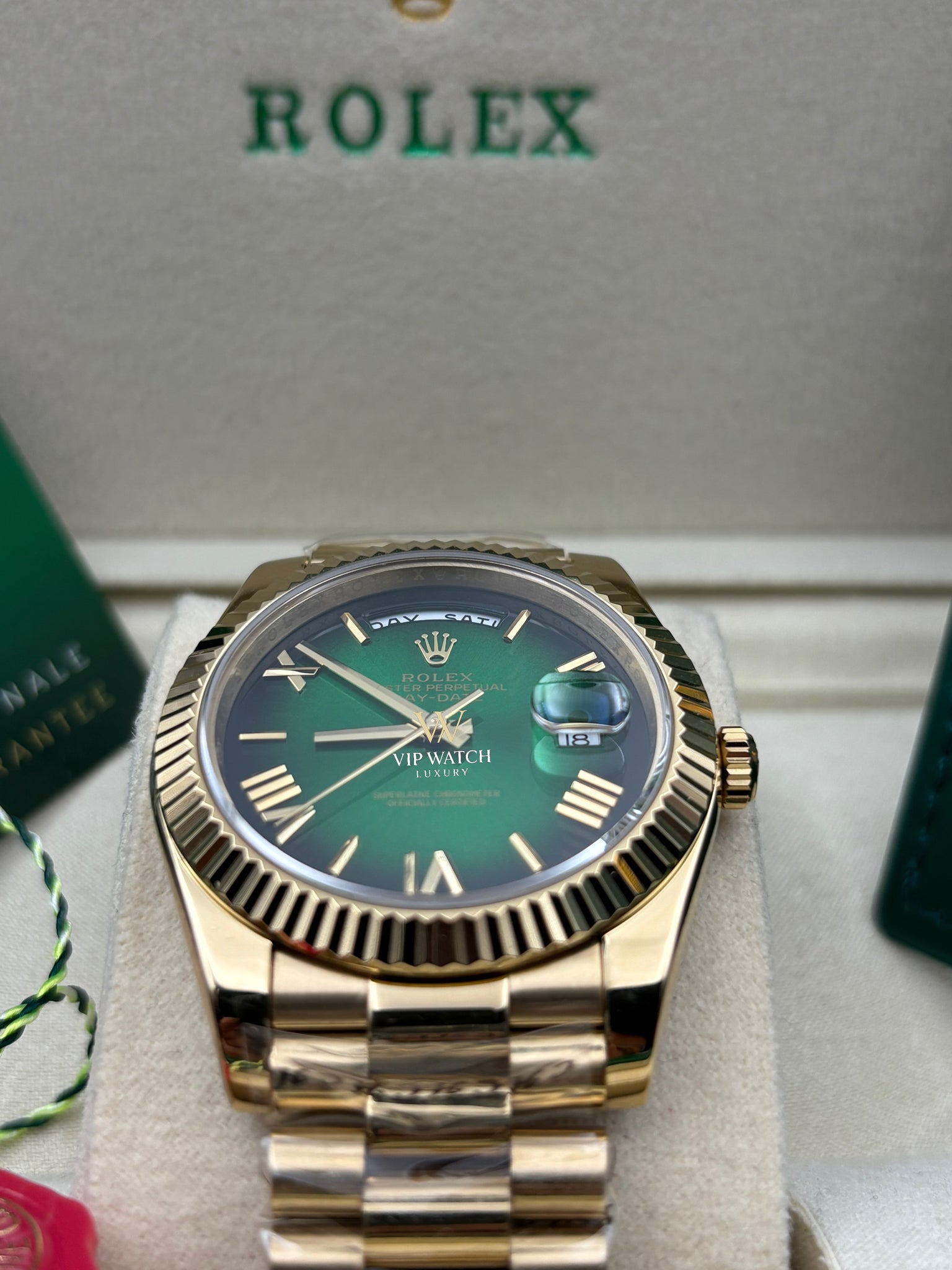 Day-Date Yellow Gold Green Dial President 2025