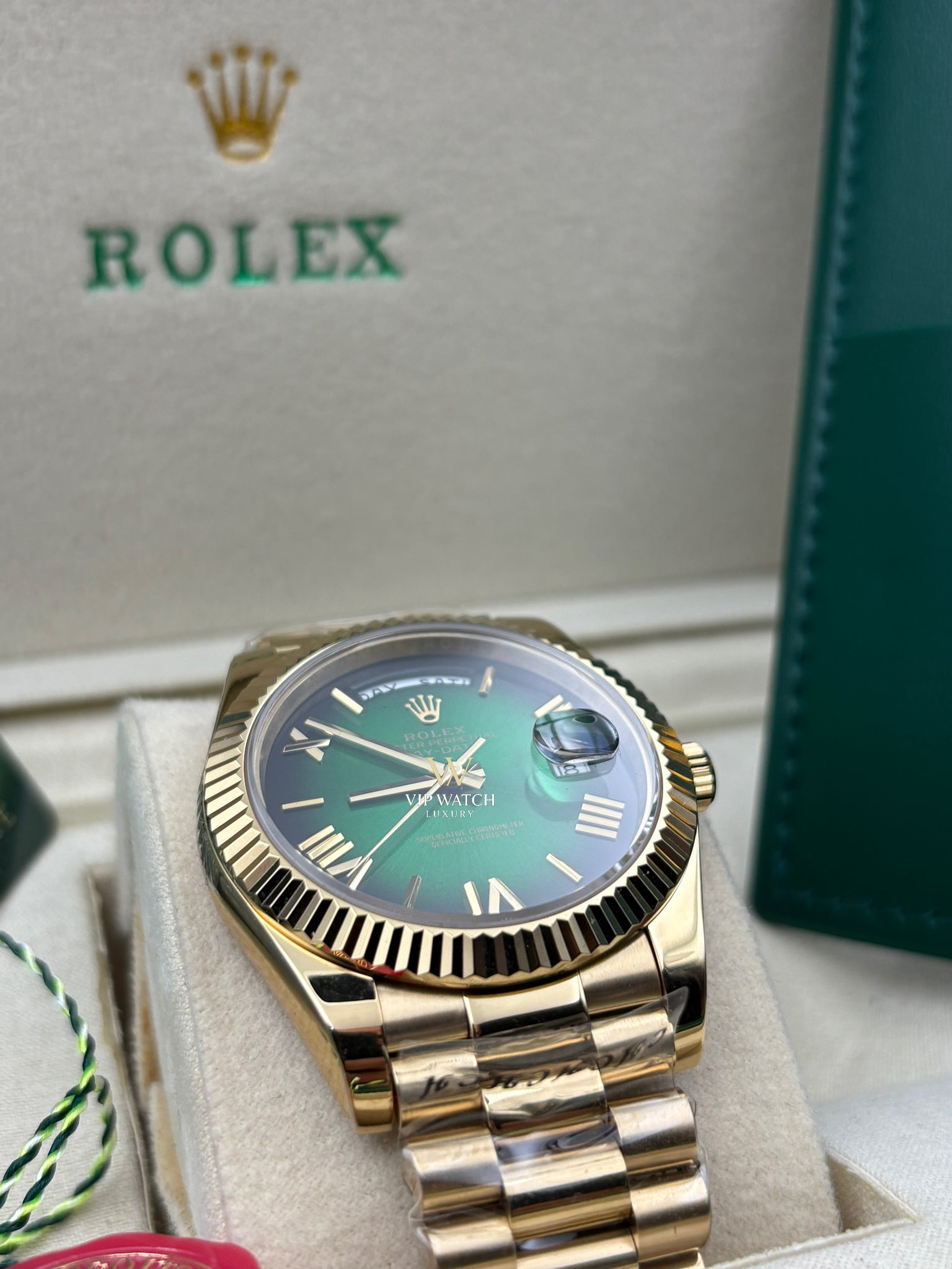 Day-Date Yellow Gold Green Dial President 2025