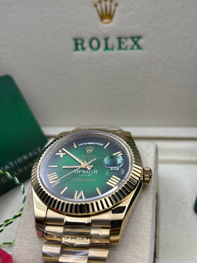 Day-Date Yellow Gold Green Dial President 2025