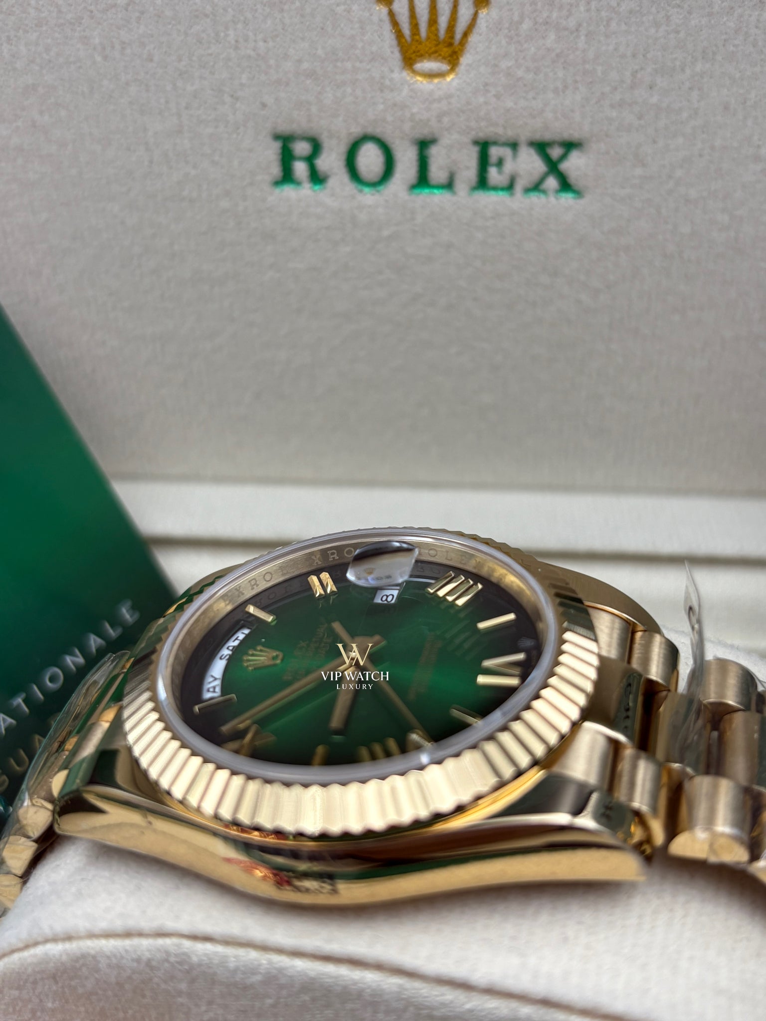 Day-Date Yellow Gold Green Dial President 2025