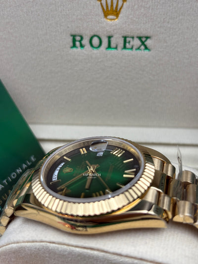 Day-Date Yellow Gold Green Dial President 2025