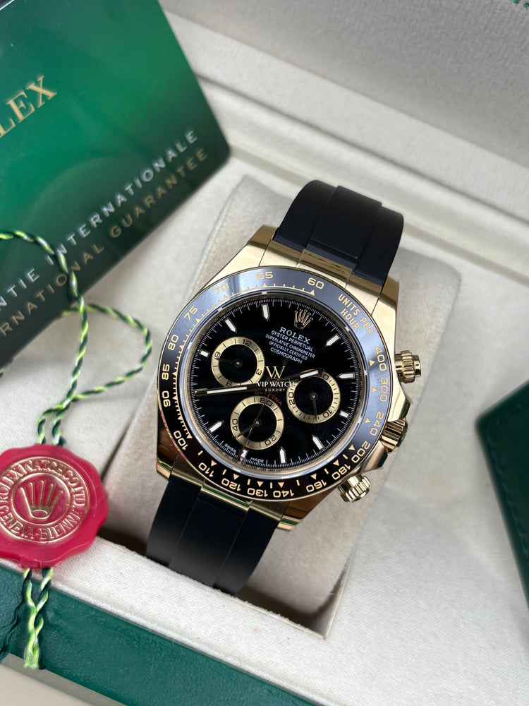 Daytona Cosmograph Oysterflex Gold Black Dial