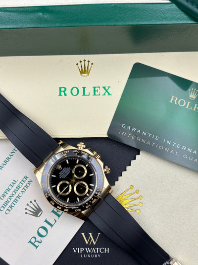 Daytona Cosmograph Oysterflex Gold Black Dial