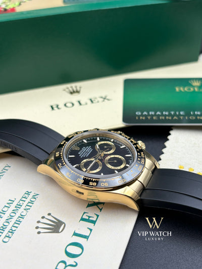 Daytona Cosmograph Oysterflex Gold Black Dial