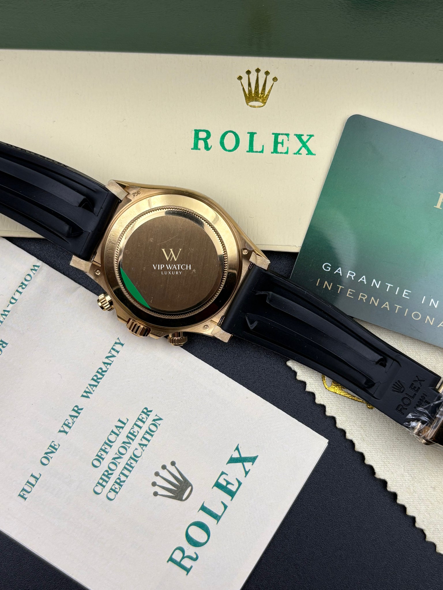 Daytona Cosmograph Oysterflex Gold Black Dial