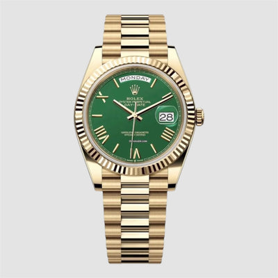 DAY-DATE II 40 MM OYSTER GREEN DIAL STICK MARKERS