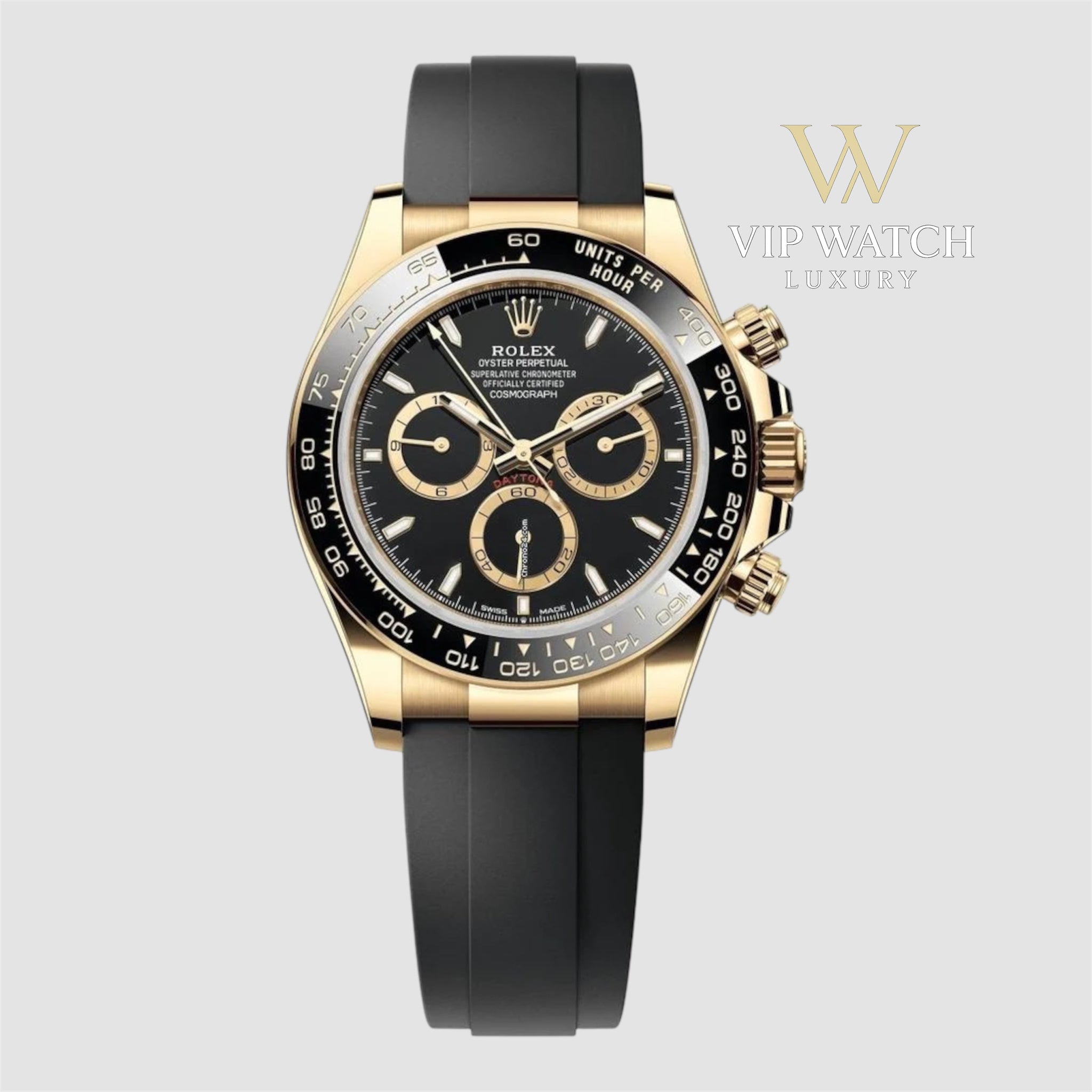 Daytona Cosmograph Oysterflex Gold Black Dial