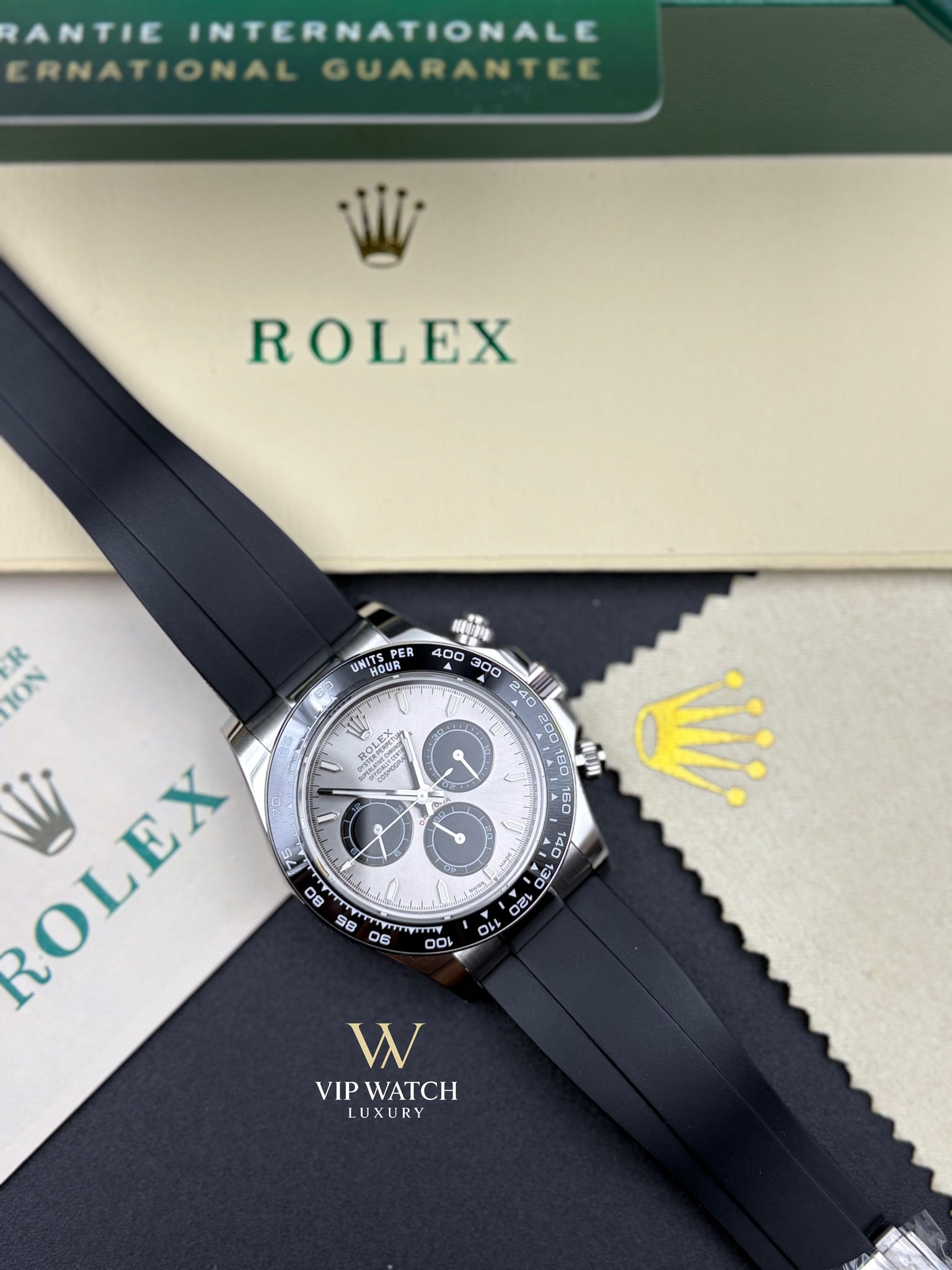 Rolex daytona Steel Grey Dial OysterFlex Strap