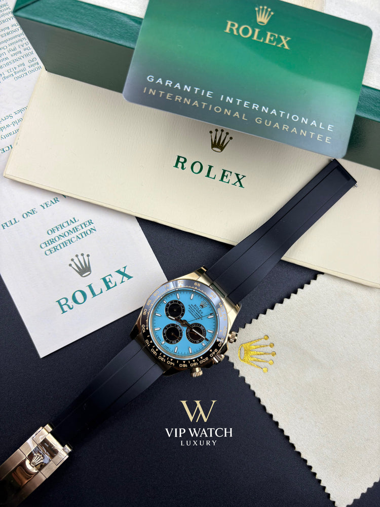 Rolex Daytona Yellow Gold Tiffany OysterFlex