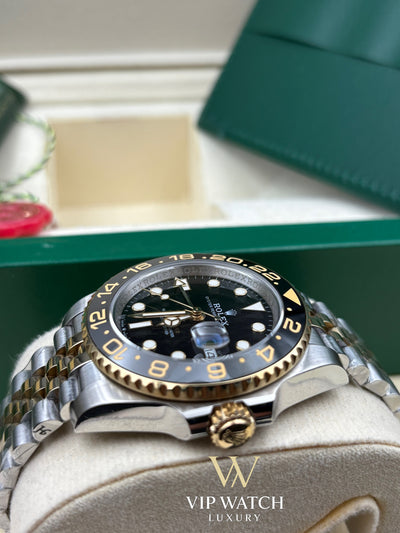 GMT-MASTER II 2-TONE GOLD BLACK DIAL CERAMIC BEZEL 40MM