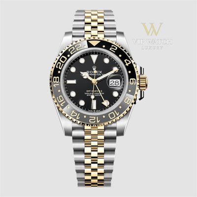 GMT-MASTER II 2-TONE GOLD BLACK DIAL CERAMIC BEZEL 40MM