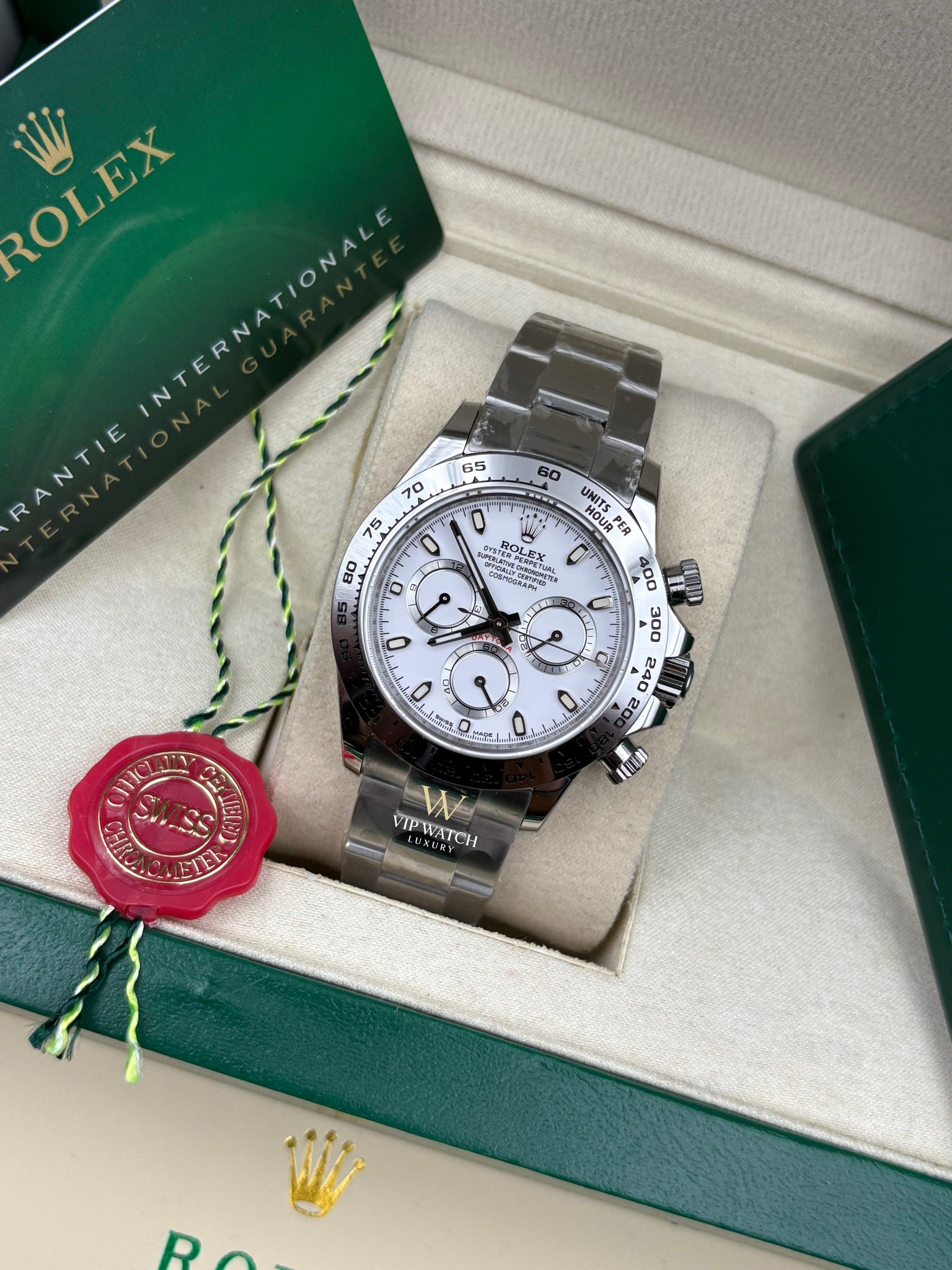 C0SM0GRAPH DAYT0NA WHITE DIAL SS 40MM