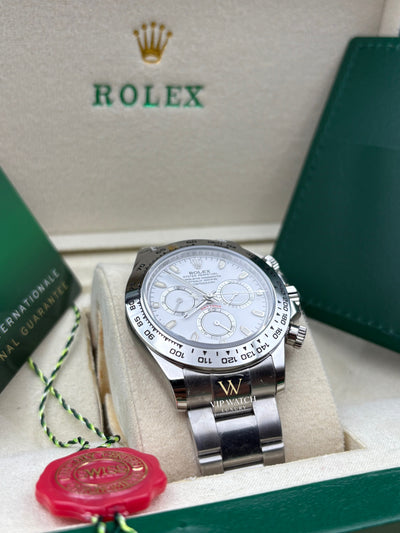 C0SM0GRAPH DAYT0NA WHITE DIAL SS 40MM