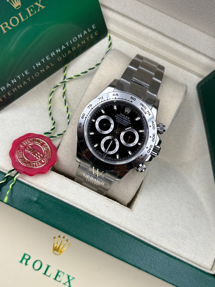 C0SMOGRAPH DAYT0NA SS CERAMIC BLACK DIAL 40MM