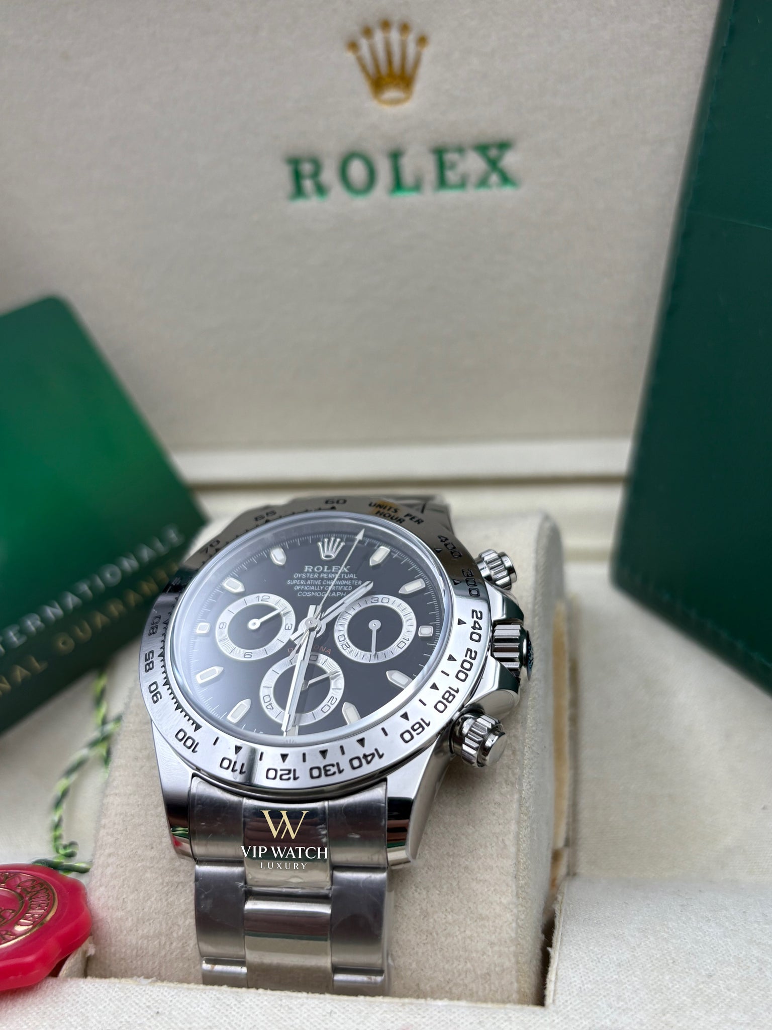 C0SMOGRAPH DAYT0NA SS CERAMIC BLACK DIAL 40MM