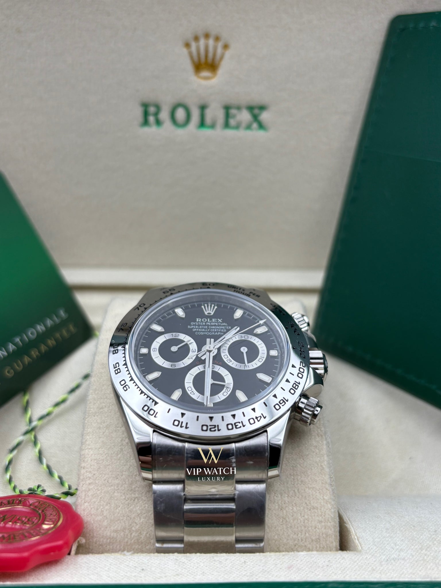 C0SMOGRAPH DAYT0NA SS CERAMIC BLACK DIAL 40MM