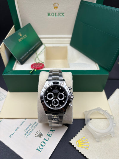 C0SMOGRAPH DAYT0NA SS CERAMIC BLACK DIAL 40MM