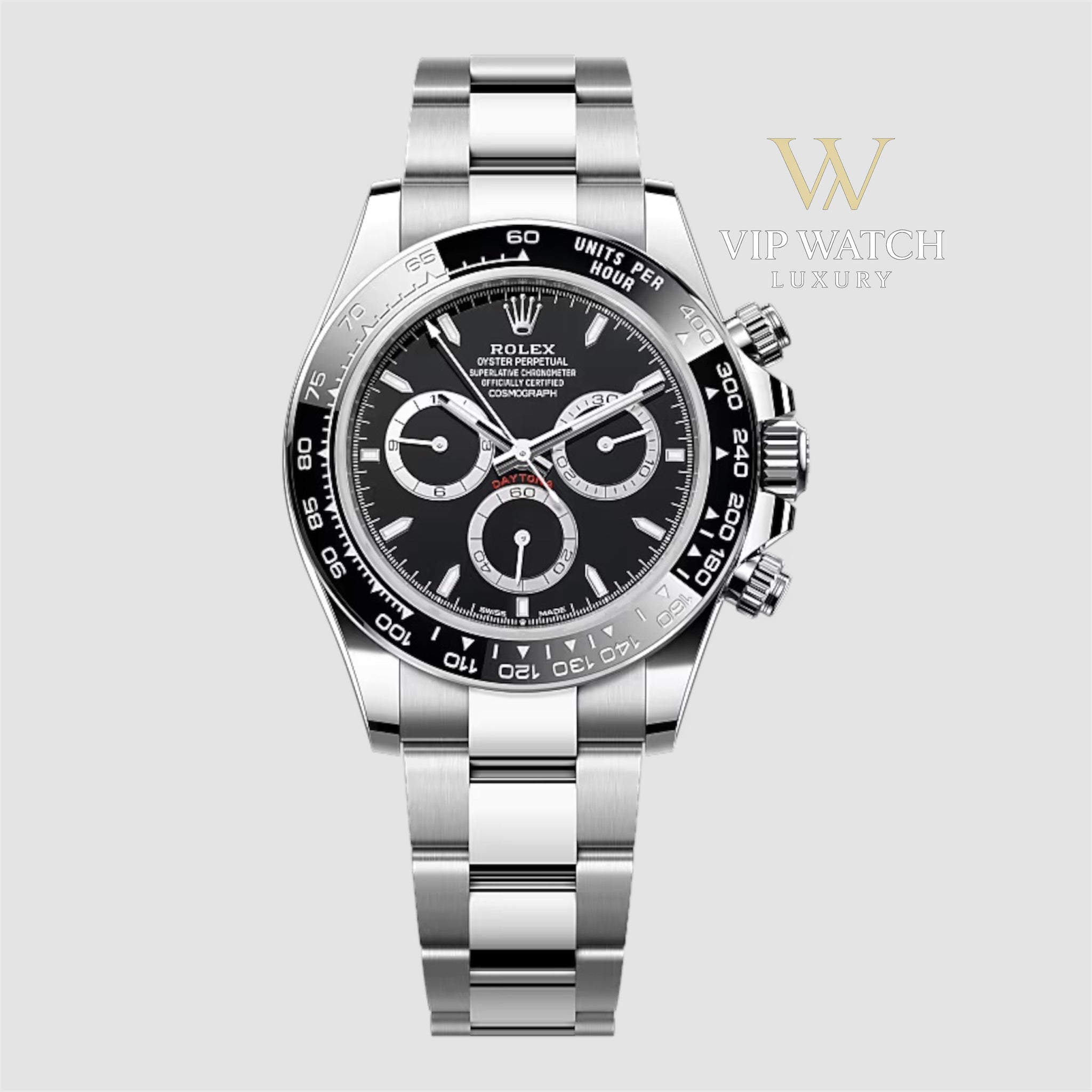 C0SMOGRAPH DAYT0NA SS CERAMIC BLACK DIAL 40MM