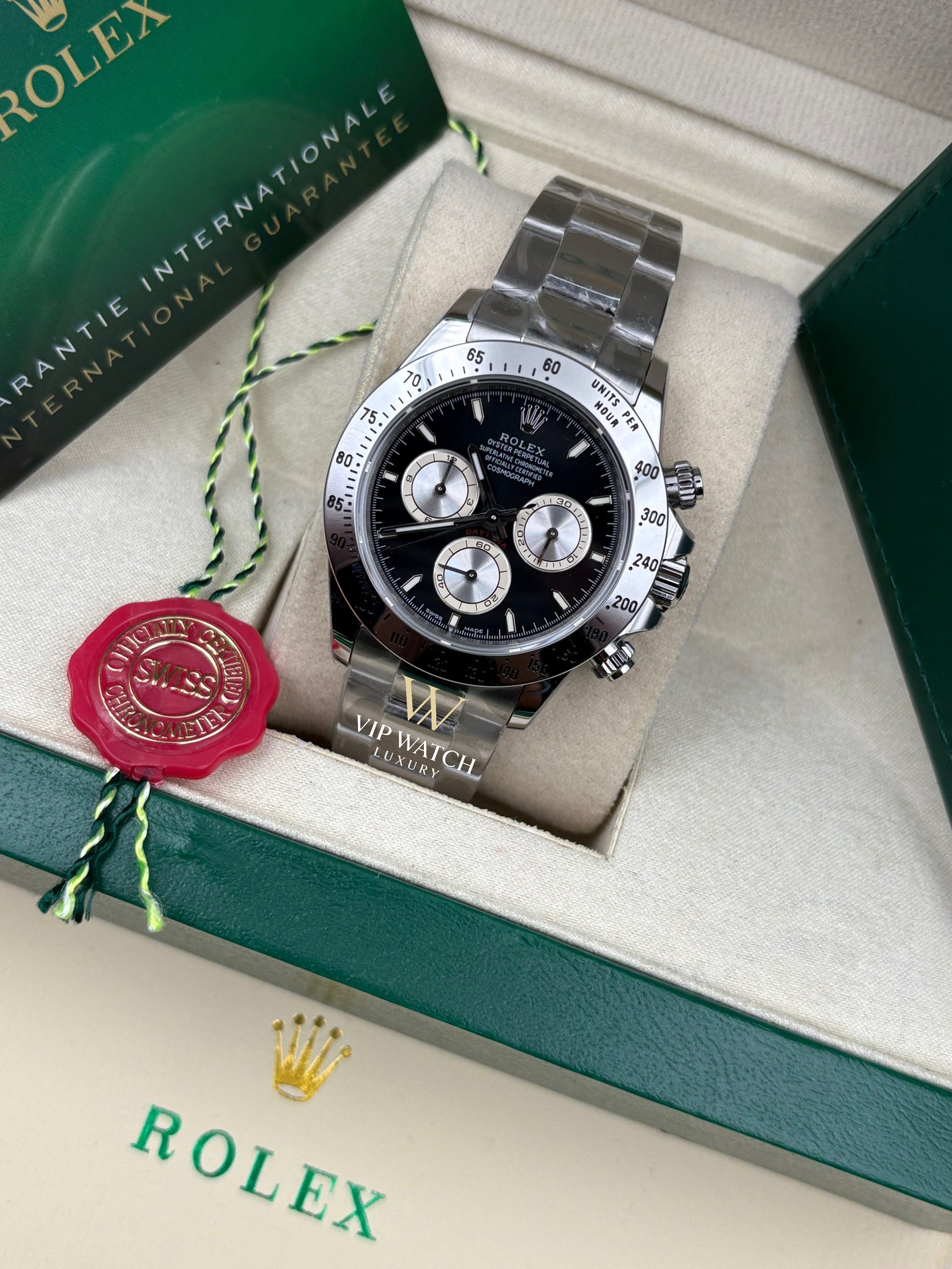 Rolex Daytona Cosmograph Steel Bright Black Dial 40mm