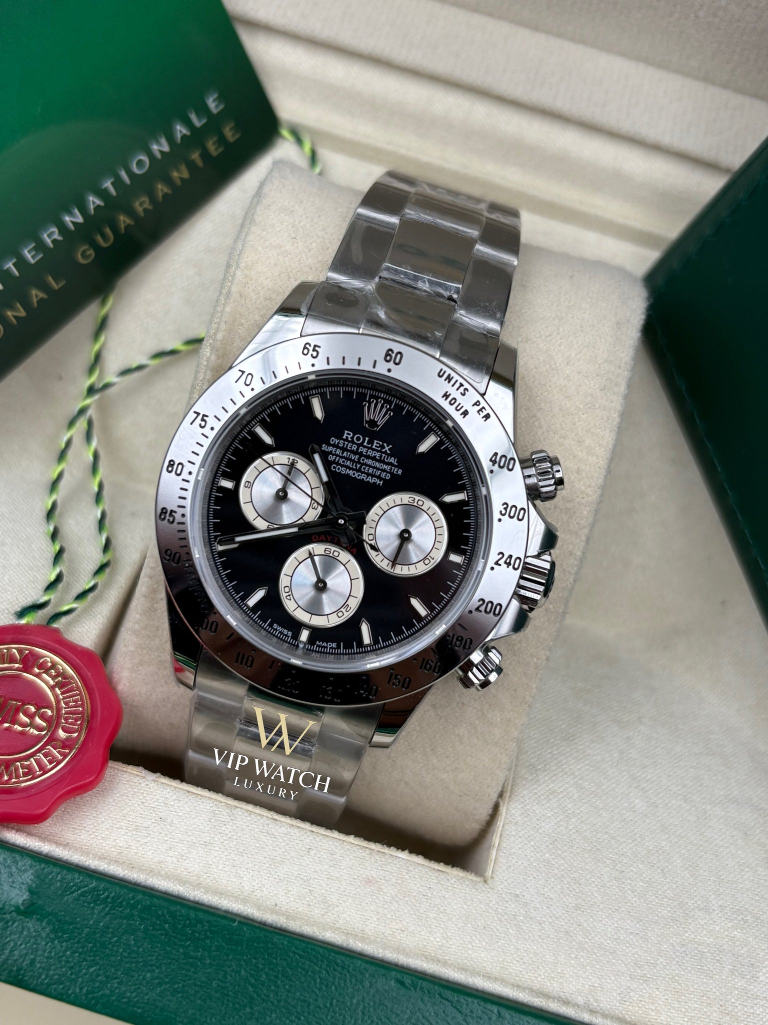 Rolex Daytona Cosmograph Steel Bright Black Dial 40mm