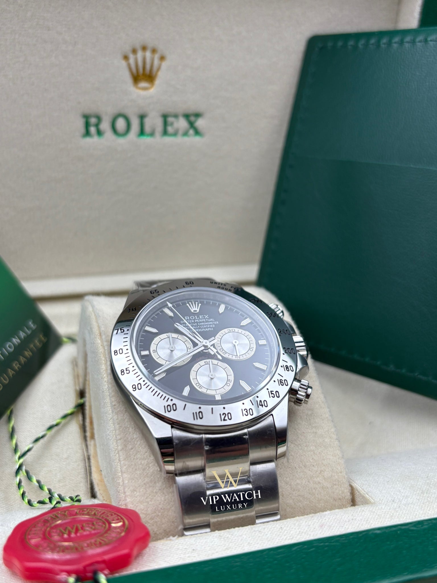 Rolex Daytona Cosmograph Steel Bright Black Dial 40mm