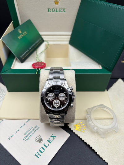 Rolex Daytona Cosmograph Steel Bright Black Dial 40mm