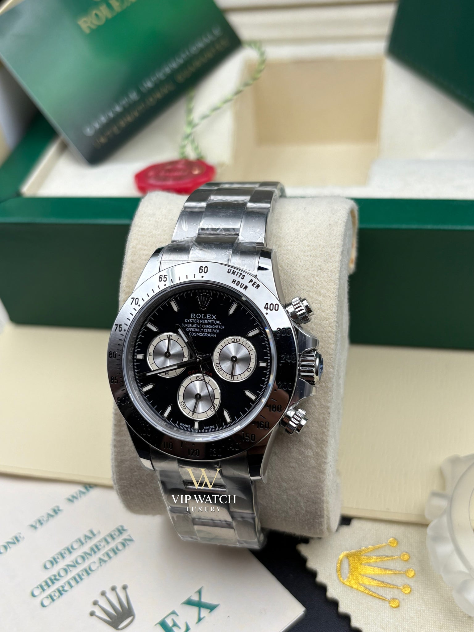 Rolex Daytona Cosmograph Steel Bright Black Dial 40mm