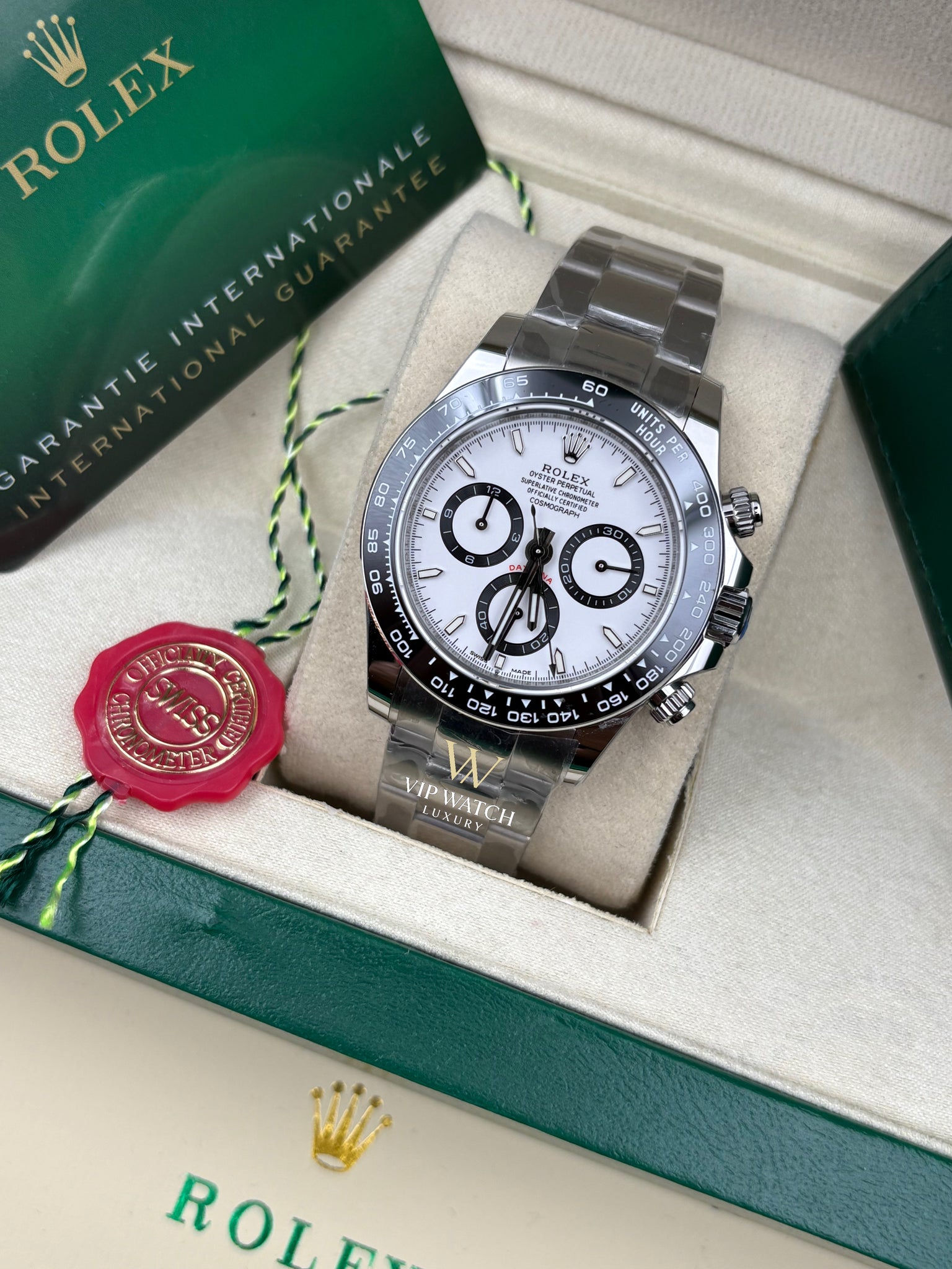 C0SMOGRAPH DAYT0NA SS CERAMIC WHITE DIAL 40MM