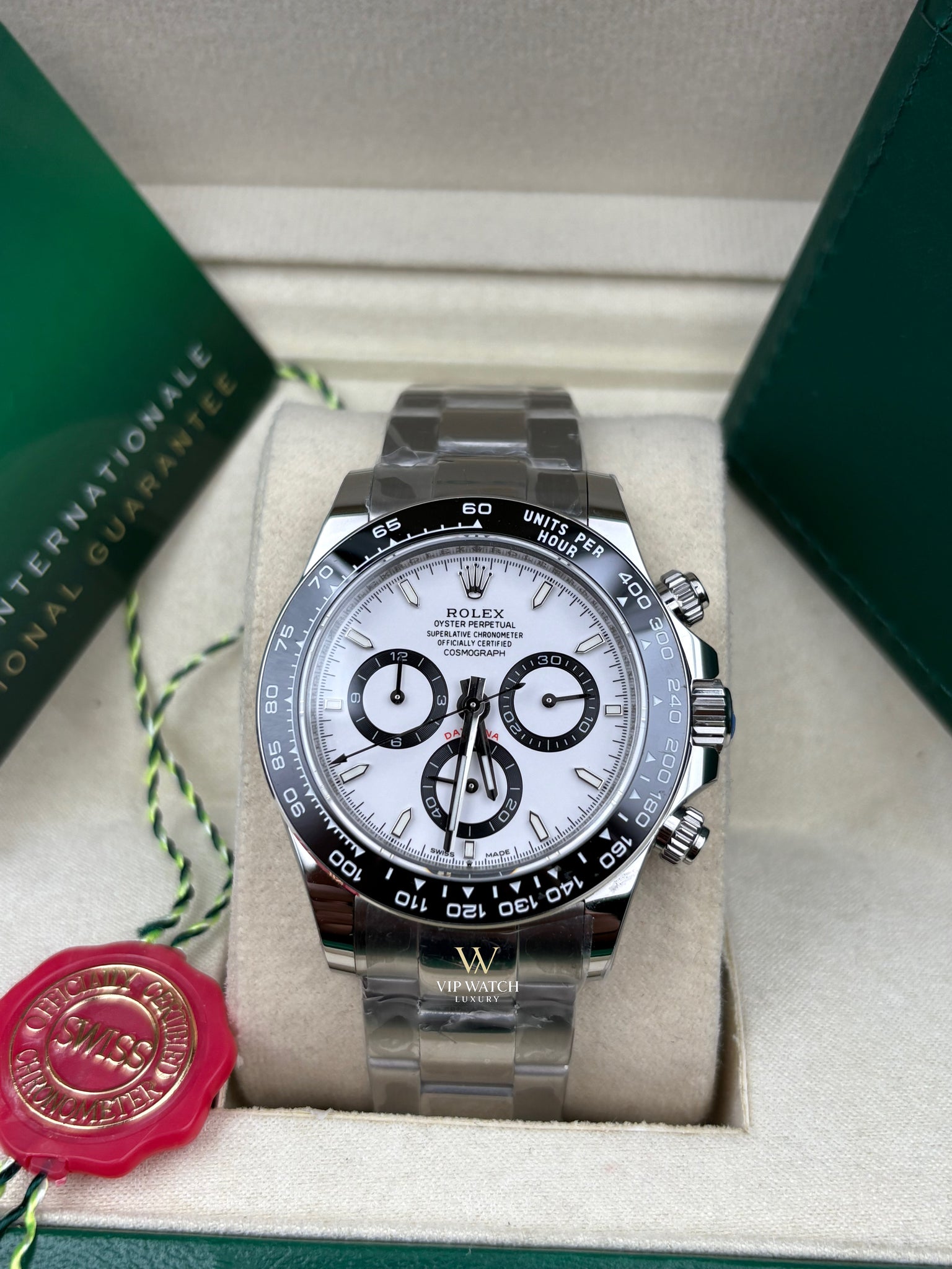 C0SMOGRAPH DAYT0NA SS CERAMIC WHITE DIAL 40MM