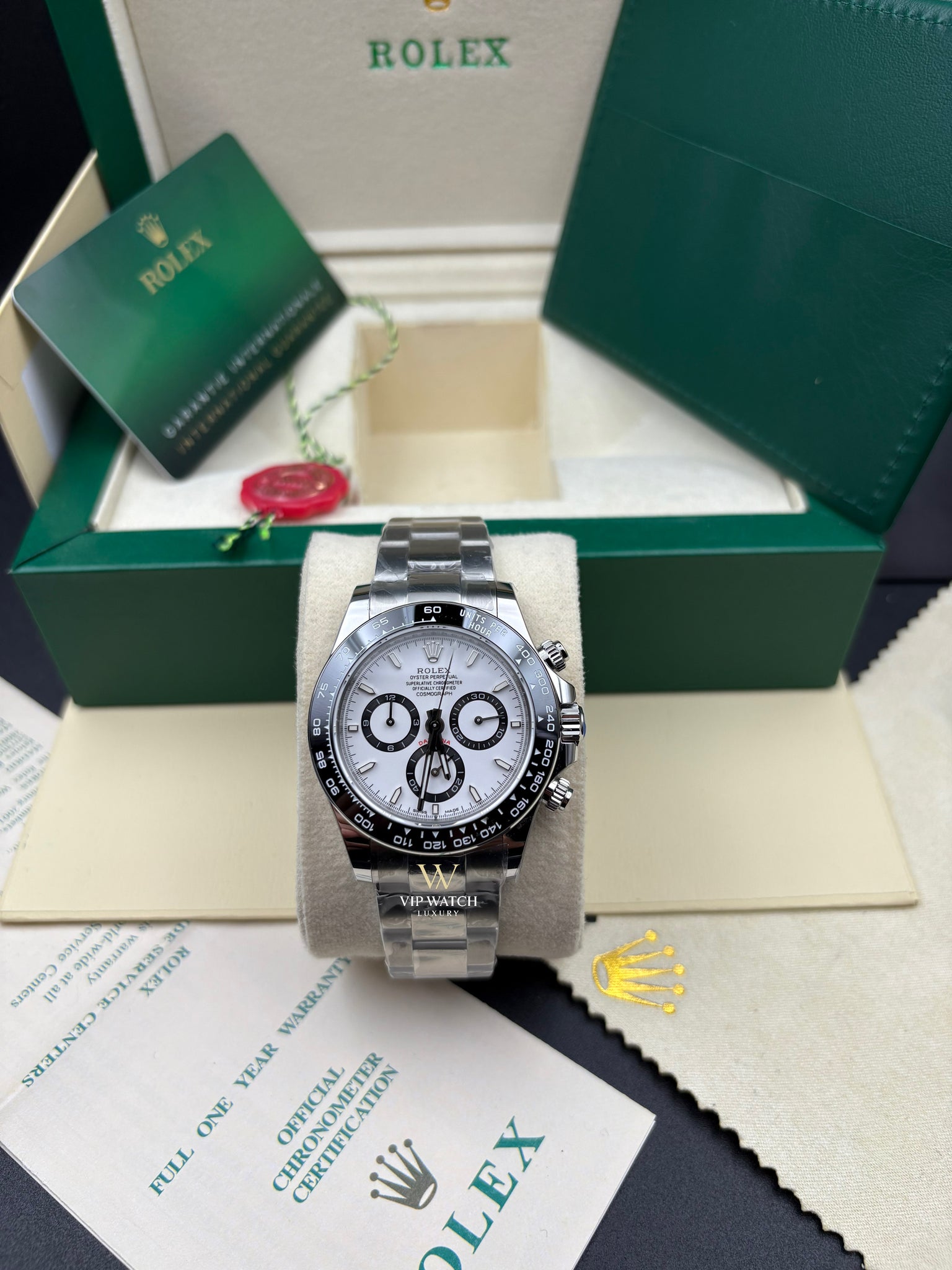 C0SMOGRAPH DAYT0NA SS CERAMIC WHITE DIAL 40MM