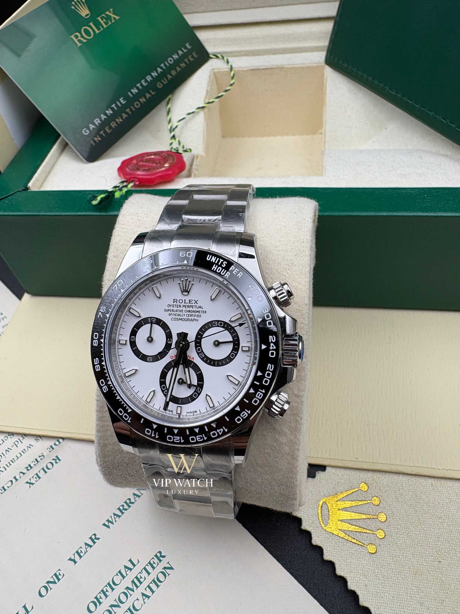 C0SMOGRAPH DAYT0NA SS CERAMIC WHITE DIAL 40MM