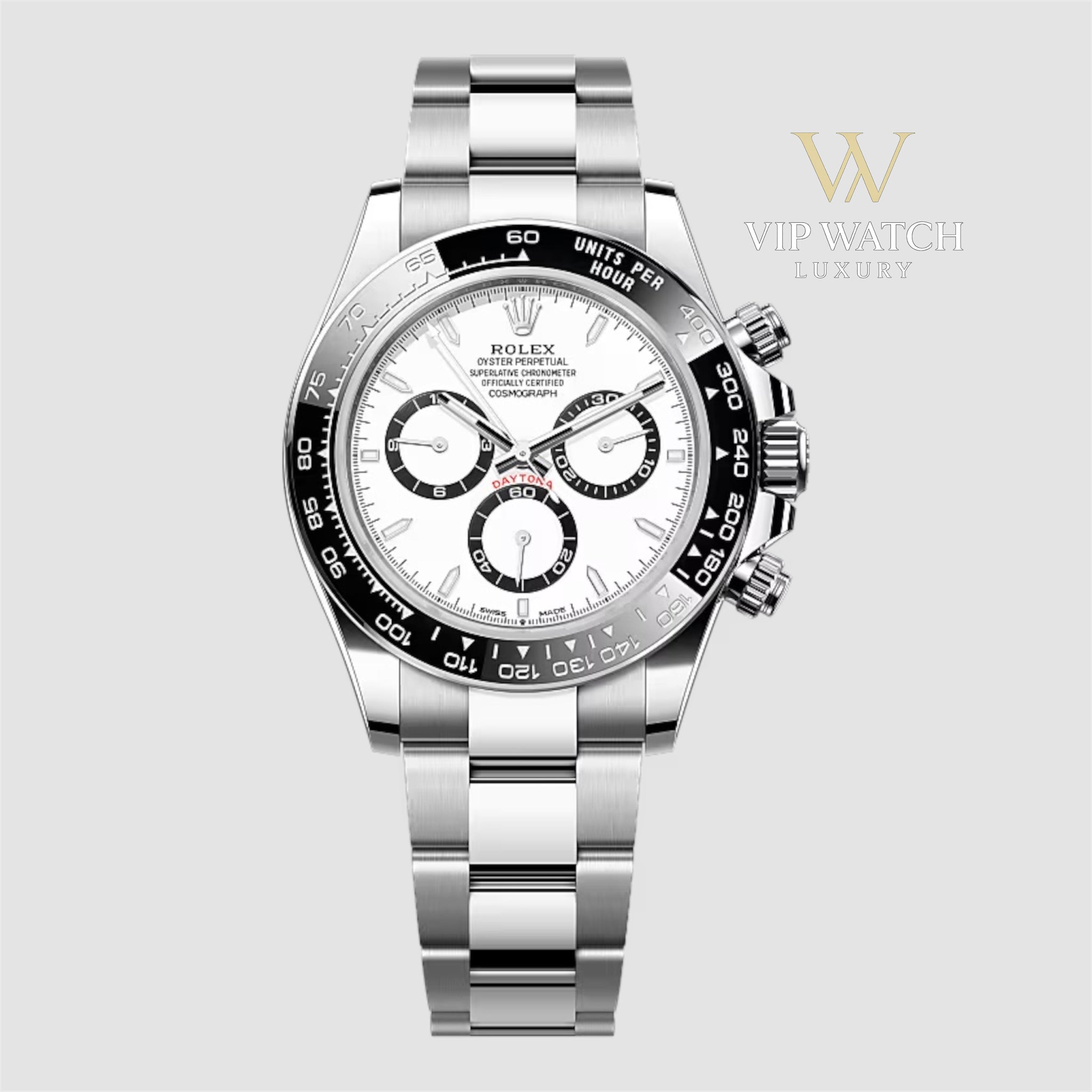 C0SMOGRAPH DAYT0NA SS CERAMIC WHITE DIAL 40MM