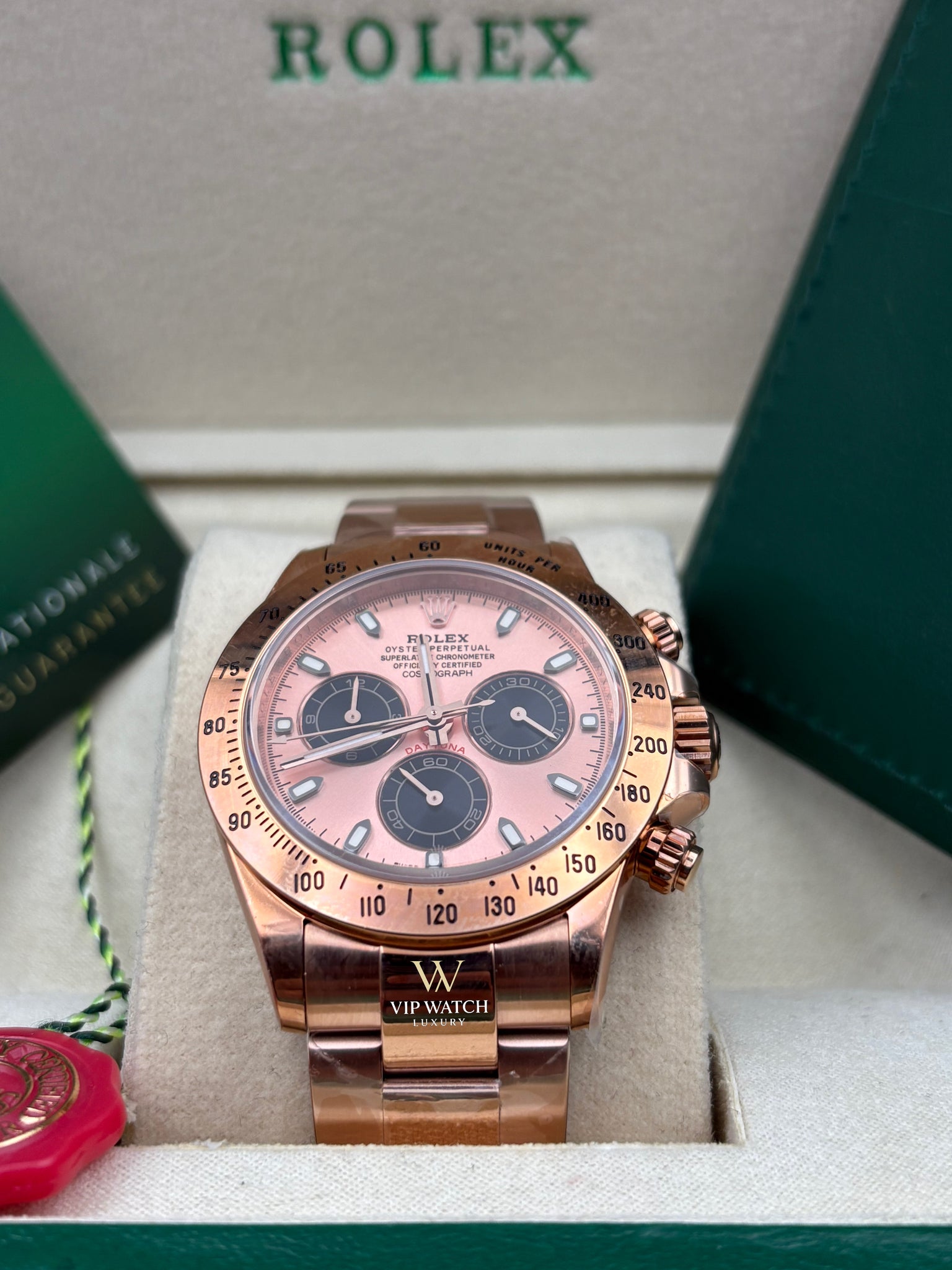Rolex Rose Gold Pink Black Dial