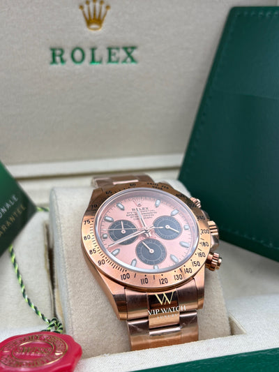 Rolex Rose Gold Pink Black Dial