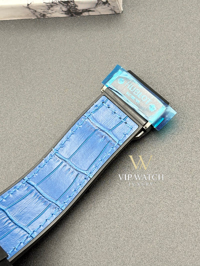 HUBLOT CLASSIC FUSION KING WATCH - 42 MM - BLUE DIAL - SS BLUE  RUBBER STRAP